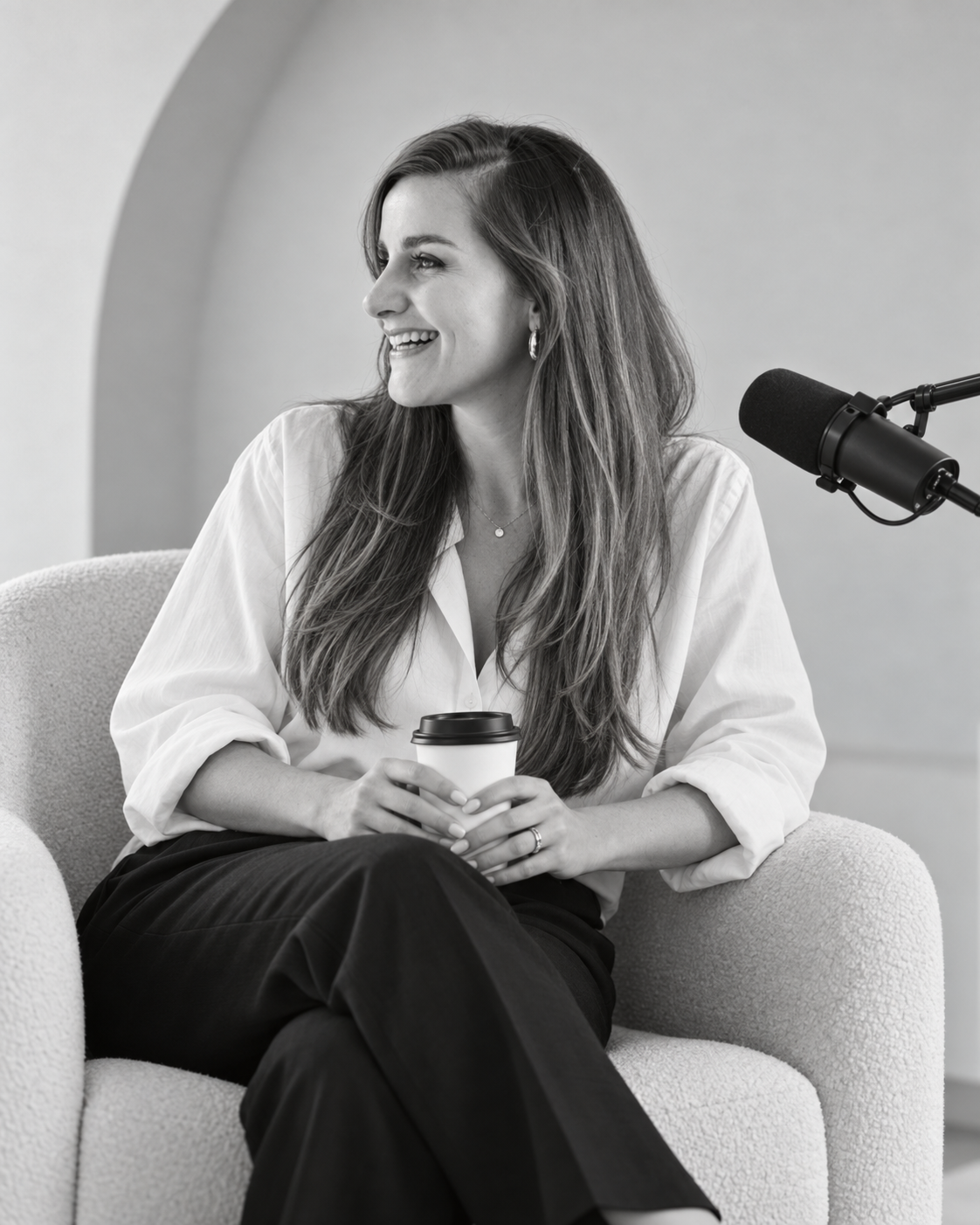 Samantha Henning CA(SA) of CFGO, seated in an armchair